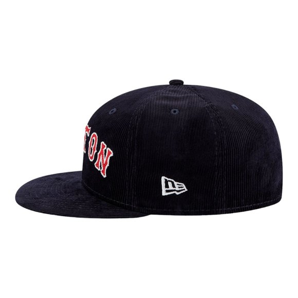 New Era Boston Red Sox Vintage Corduroy 59FIFTY Fitted Hat Cap Navy - Picture 4 of 7